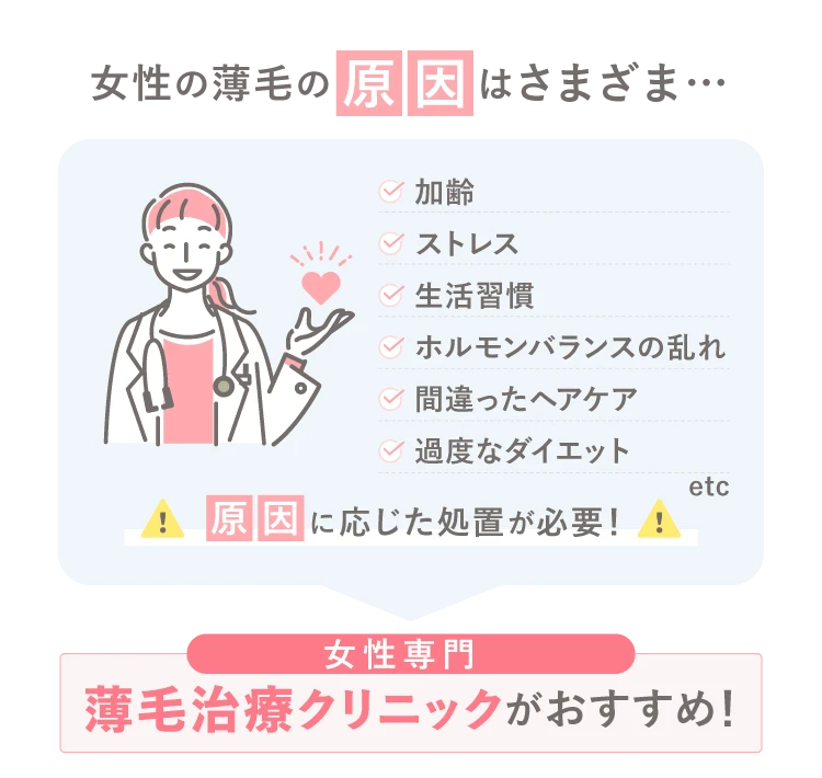 女性の薄毛は早期治療がカギ